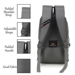 Dezire Crafts Unisex Grey Solid Backpack image 5
