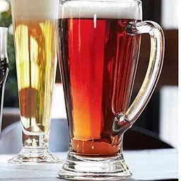 shruja (Pack of 2) 101_Pilsner Transparent Glass Beer Mug with Handle Glass Set Water/Juice Glass image 4