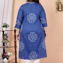 avnii Women Floral Print Pure Cotton Straight Kurta image 2