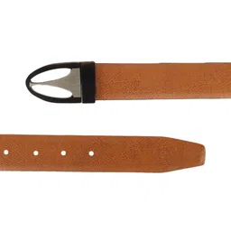 ZEVORA Men Black Reversible Textured PU Formal Belt image 3