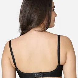 VStar Black Solid Non Padded & Non Wired Bra image 3