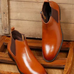 Teakwood Leathers Men Leather Chelsea Boots-picture-13