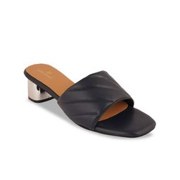 pelle albero Blue Embellished Block Mules-picture-6