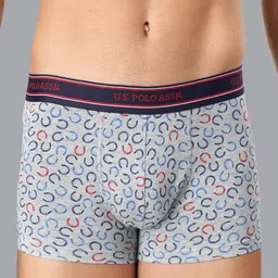 U.S. Polo Assn. Men Grey Melange Printed Cotton Trunk-picture-25