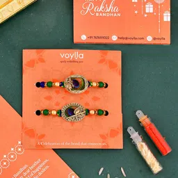 Voylla Set Of 2 Beaded Thread Rakhi-picture-16
