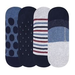 Bonjour Men Multi Colored Casual Cotton Loafer Socks - Pack Of 4-picture-21