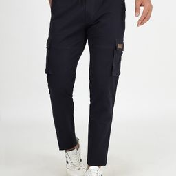 JADE BLUE Men Cotton Slim Fit Mid Rise Cargo Style Track Pants-picture-33