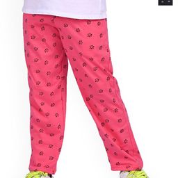 BAESD Girls Pack Of 2 Printed Pure Cotton Mid Rise Track Pants-picture-38