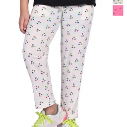 BAESD Girls Pack Of 3 Printed Pure Cotton Mid Rise Track Pants-picture-12