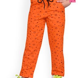 BAESD Girls Pack Of 3 Printed Pure Cotton Mid Rise Track Pants-picture-46