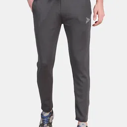 FITINC Men Grey Solid Slim Fit Antimicrobial Track Pants-picture-27