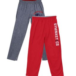 Fashionable Boys Pack Of 2 Red & Grey Printed Relax-Fit Pure Cotton Track Pants-picture-27