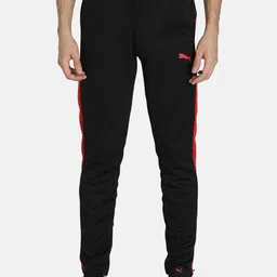 Puma Men Blue Solid Slim-Fit Cotton Sustainable Track Pants image 1