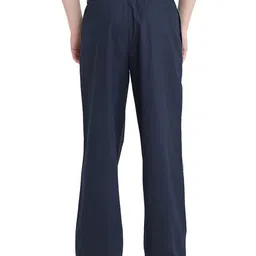 RARE RABBIT Men Newnon Primary Navy Cotton Trousers image 5