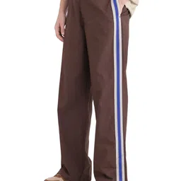 RARE RABBIT Men Newnon Primary Brown Cotton Trousers image 3