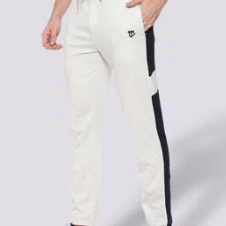 Mark Leute Men Off White Solid Track Pants image 3