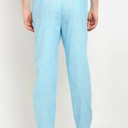 JAINISH Men Turquoise Blue Solid Track Pants image 5