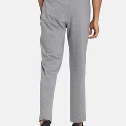 Puma Men Grey Solid Cotton Slim-Fit Track Pants image 4