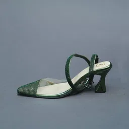 Sana K Luxurious Footwear Embellished Party Block Pumps image 2