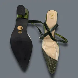 Sana K Luxurious Footwear Embellished Party Block Pumps image 3