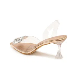 Maysun Embellished Peep Toe Block Heels image 3