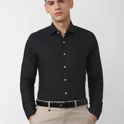 Van Heusen Men Black Slim Fit Formal Shirt image 1