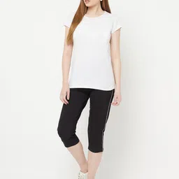 Espresso Women Black Pure Cotton Capris image 5