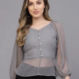 VALBONE Georgette Shirt Style Top-picture-25