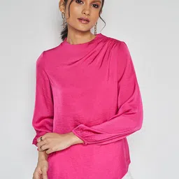 AND Pleated Cuffed Sleeves Top-picture-15