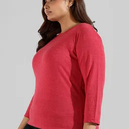 Instafab Plus Women Plus Size Round Neck Cotton Regular Top image 3