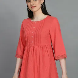 MEESAN Embroidered Round Neck Tunic image 4
