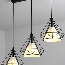 Whiteray Black & White Textured Quirky Ceiling Lamp image 3