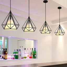 Whiteray Black & White Textured Quirky Ceiling Lamp image 2