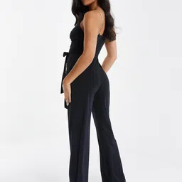 QUIZ Shoulder Straps Sleeveless Waist Tie Ups Basic Jumpsuit image 2