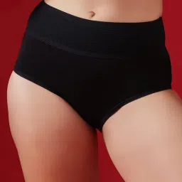 Clovia Womens Black High Waist Hipster Tummy Tucker Panty-image-36