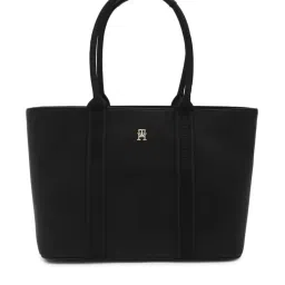 tommy hilfiger accessories Tommy Hilfiger Black Pu Solid Handbag-picture-14