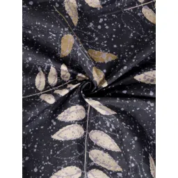FABINALIV Black Floral 210 Tc Cotton Blend Bedsheet with Pillow Cover (Single) image 4