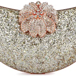 d'vine luxe Party Gold, Silver Clutch-picture-18