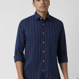 Van Heusen Sport Men Slim Fit Grid Tattersall Checks Checked Casual Shirt-picture-31