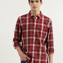 United Colors of Benetton Slim Fit Tartan Checks Cotton Casual Shirt-picture-19