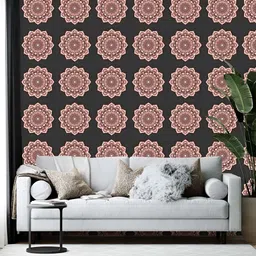 Wallpics Grey & Beige Printed Self Adhesive Wall Sticker-image-31