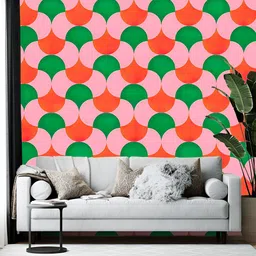 Wallpics Pink & Green Printed Self-Adhesive Wall Sticker-image-25