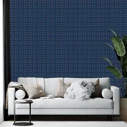 Wallpics Blue & White Printed Self-Adhesive Wall Sticker-image-53