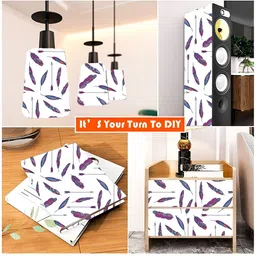 Wallpics White & Pink Printed Self-Adhesive Wall Sticker image 2