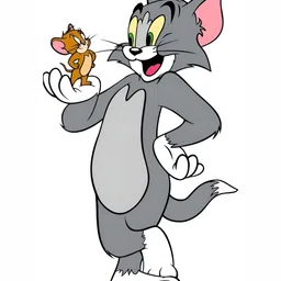 Wallpics White & Grey Tom & Jerry Printed Waterproof Wall Sticker-picture-30