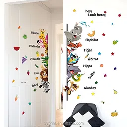 Jaamso Royals Green & Grey Animals Printed Self-Adhesive Removable Wall Sticker-picture-10
