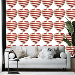 Wallpics White & Red Printed Self-Adhesive Wall Sticker-picture-26