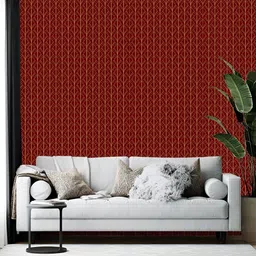 Wallpics Maroon Abstract Printed Wallpaper-image-8