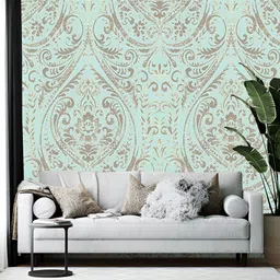 Wallpics Green & Grey Printed Self Adhesive Wallpaper-picture-14