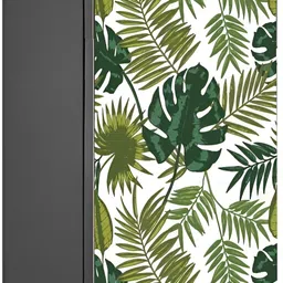 Wallpics Green & White Floral Printed Self Adhesive Fridge Sticker-image-12